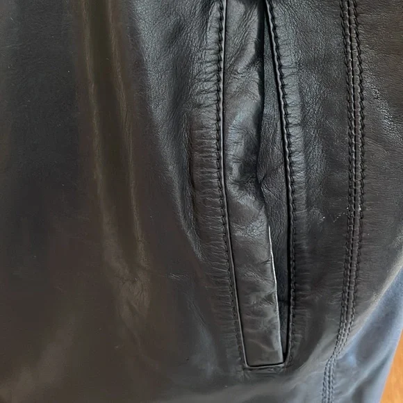 Andrew Marc xxl leather men’s jacket lined pockets outside and inside - Picture 4 of 12